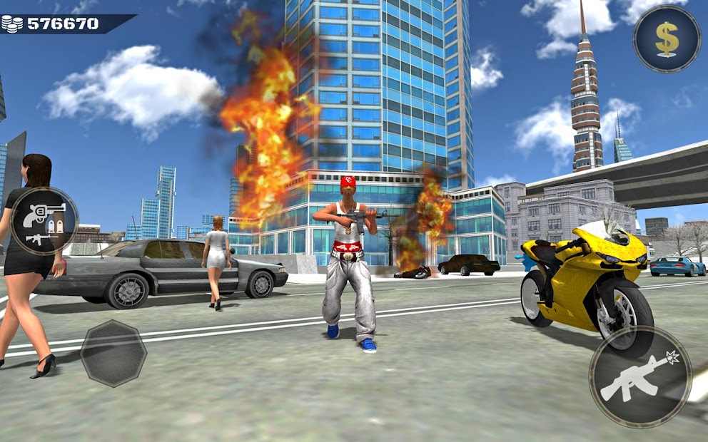 Captura de Pantalla 4 Real Gangster Grand City Sim android