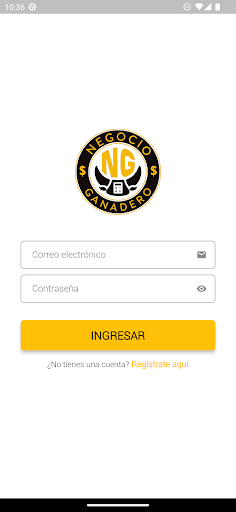 Android application Negocio Ganadero screenshort