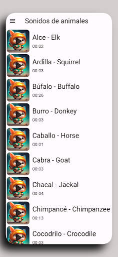Wild Animal Ringtones App Screen 3
