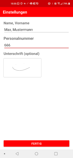 Überstundenrechner Screen 3