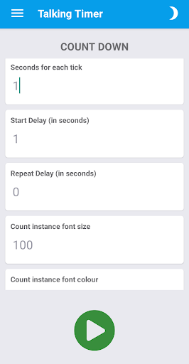 Talking Timer Screen 2