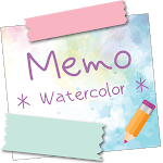 Cover Image of Download Sticky Memo *Watercolor*  APK