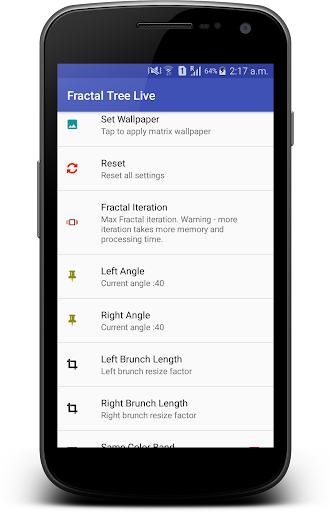 Fractal Tree Live Wallpaper -Customisable  Unique