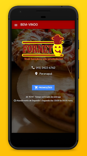 Android application Forneto Pizza screenshort