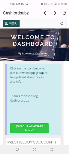Android application Cashlordsubz screenshort