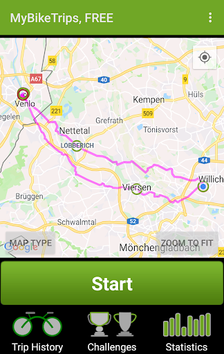 Android application MyBikeTrips:GPS,Maps,Speedomtr screenshort
