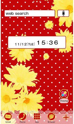 Android application Flower Theme Cherry and Daisy screenshort