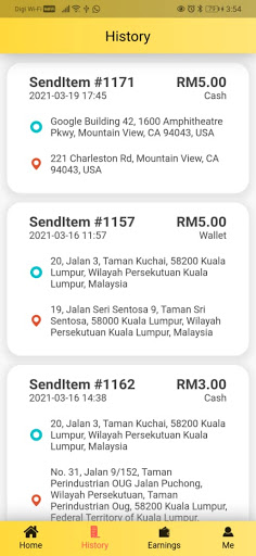 Android application 5sender screenshort