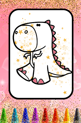 Dinosaurs Coloring Book Glitter