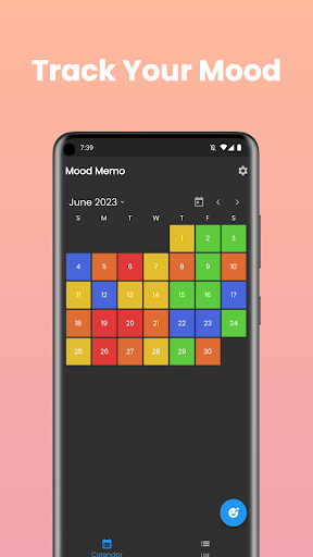 Android application Mood Memo - Track your Mood screenshort