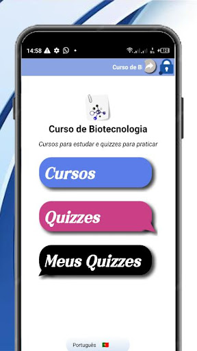 Visualização do aplicativo