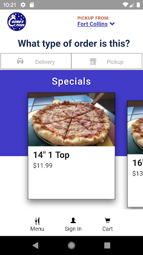 Cosmo’s Pizza Screen 3