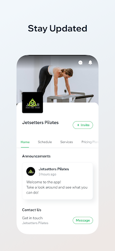 Android application Jetsetters Pilates screenshort