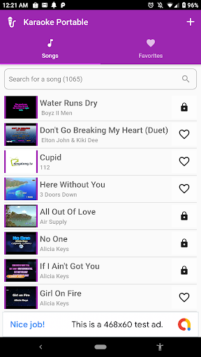 Android application Karaoke Portable screenshort