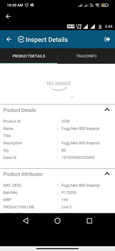 Android application eSeal Tracker screenshort