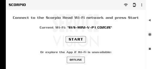 Android application SCORPIO screenshort