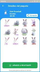 Stickers de conejo snowball