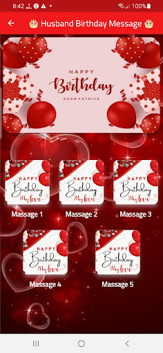 husband Birthday wishes Screenshot