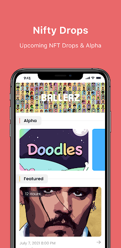 Android application NiftyDrops screenshort