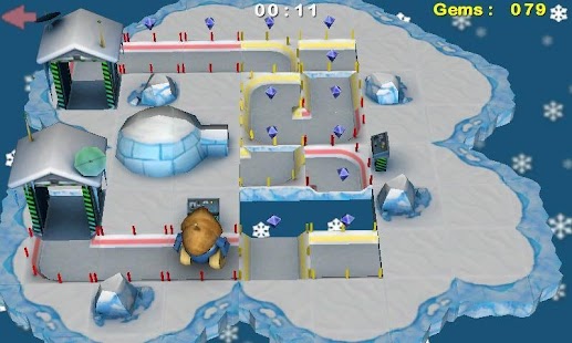 TileStorm: Captura de pantalla de la aventura polar de Eggbot