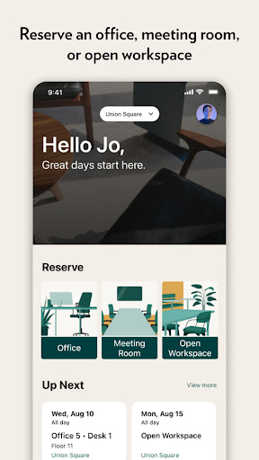 Android application Industrious Office screenshort