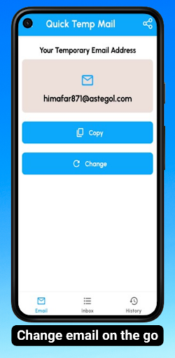 Quick Temp Mail: Fast mail Screen 2