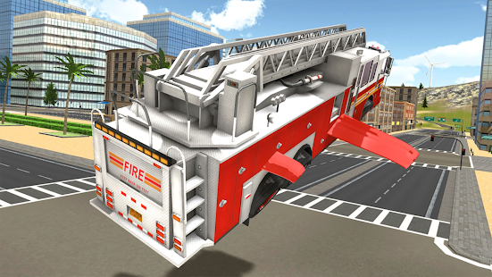Fire Truck Flying Car 1.19 APK screenshots 2
