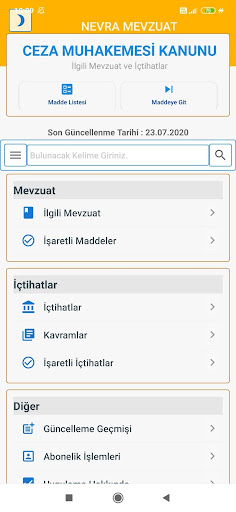 Android application Ceza Muhakemesi Kanunu screenshort