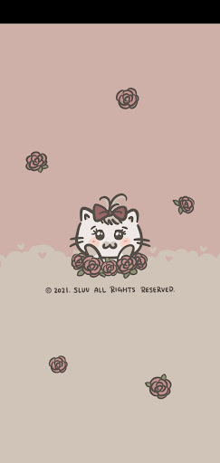 Android application [슬루] 로지캣 카톡테마 - 귀여운 고양이 핑크 screenshort