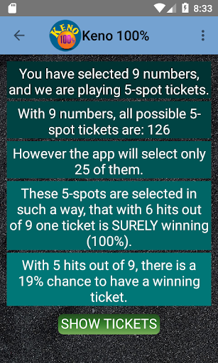 KENO 100% Screen 2