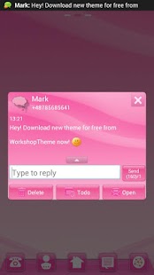 Pink Style GO SMS Pro Screenshot