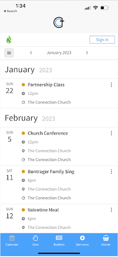 Android application Connection Church - Pelham GA screenshort