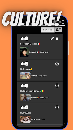 Korean Chat and Forum Screen 2