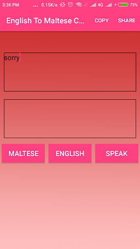 English To Maltese Converter Screen 2