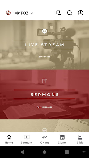 Android application Praises of Zion Baptist Church screenshort