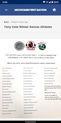Screenshot of Moosomin First Nation