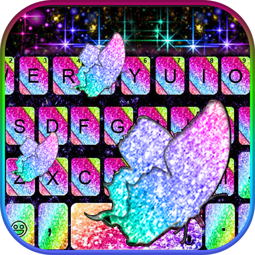 Sparkle Rainbow Keyboard Theme  Icon