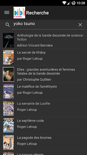 Android application Biblis Rennes et Champs Libres screenshort