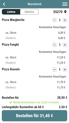 Pizza Trip Screen 2