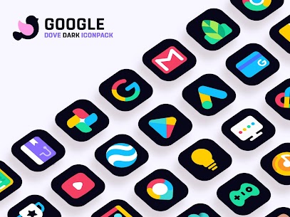 Dove Dark : Icon Pack 5.1 Apk 3