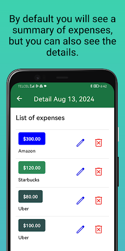 Daily expense control. Screen 3