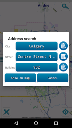 Map of Calgary offline Screen 3