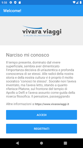 Android application Narciso io mi conosco screenshort