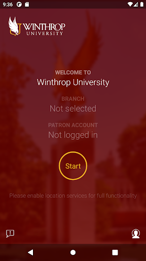 Android application Dacus Library Self-Checkout screenshort