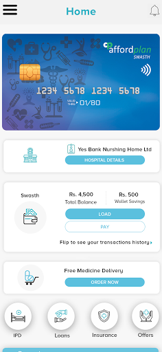 Android application Affordplan Swasth screenshort