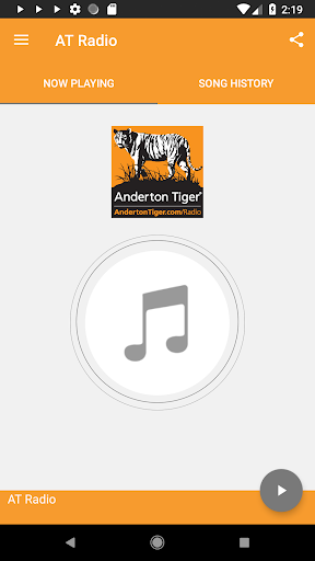 Android application Anderton Tiger Radio screenshort