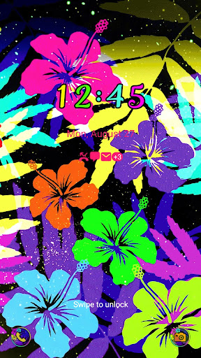 Neon Color Flower - Wallpaper Screen 2