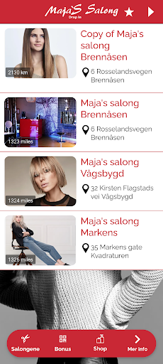 Android application Maja's Salong screenshort