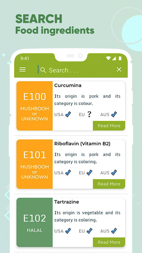 Halal Check : E-Numbers Screen 2