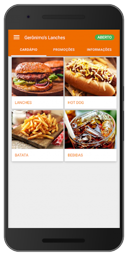 Android application Gerônimo's Lanches screenshort
